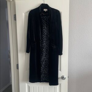 Skies Are Blue Black Velvet Duster